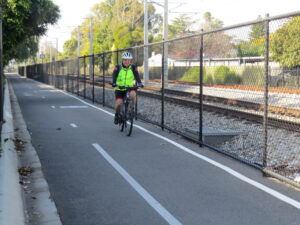 High fencing adjacent to the train line in Black Forest [2020]
