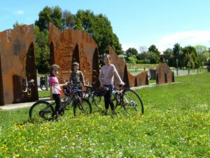 Beech Forest features another of the Corten steel rail trail sculptures [2011]