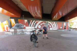 Shady rest area under the Torrens Rd overpass [2023]