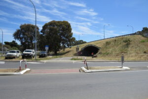 Entrance to the tunnel under Regency Rd [2023]