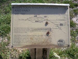 Information sign at the Hopetoun Rail Yard