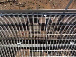 Detail of the preserved track below the 'bridge' (2011)