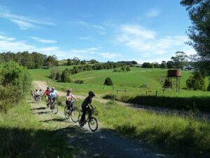 Leaving Dinmont and its iconic water tank on the last climb before Beech Forest [2011]