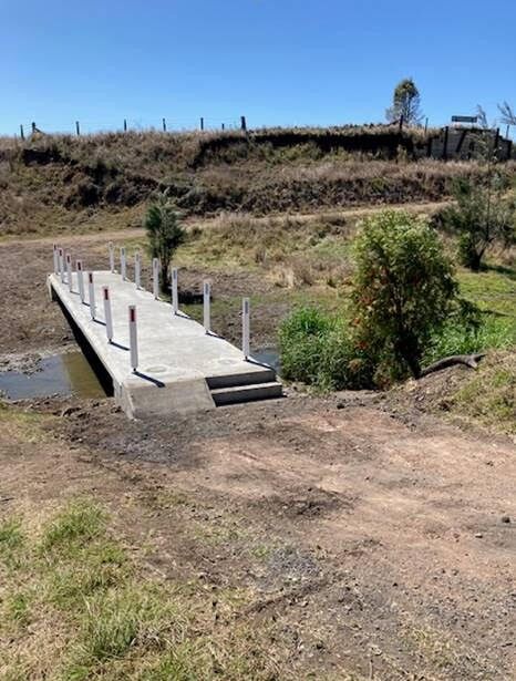 New bridge at water crossing on Kilkivan to Kingaroy