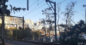 Sydney Harbour Bridge view from the rail corridor