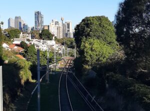 Looking south from Waverton to Sydney's CBD