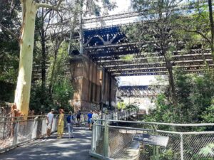 The impressive heavy rail bridges over the Greenway at Lewisham station [2025]