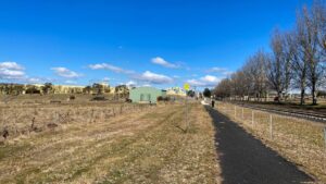 Giant pine products factory dominates the skyline near Oberon [2025]