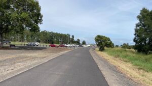 The trailhead at Casino with giant carpark [2024]