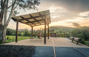 The rest areas at the 2nd Back Creek bridge provide wonderful views [Northern Rivers Rail Trail 2024]