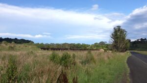 Long floodplain bridges near Eltham will keep users off the highway in the future (2013)