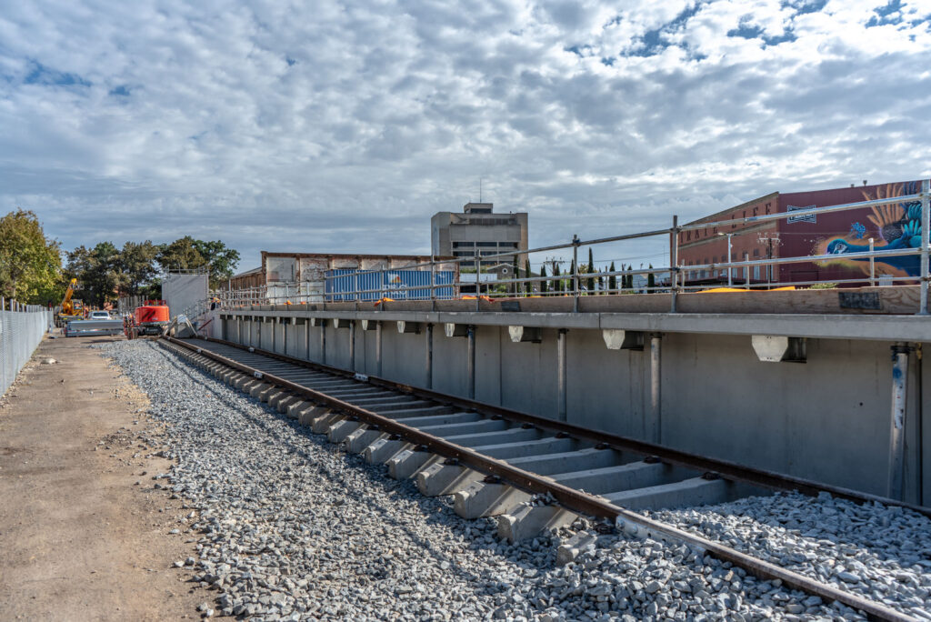 Port Dock Railway Line extension is well underway