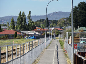 Looking to the first road crossing from the Northern end (heading South) 2022