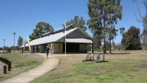 This is the impressive Fernvale information centre [2018]