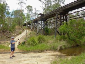 Most of the bridges have low-level bypasses, providing a good look at the work of times gone by. (2018)