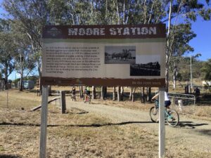 Each former station and other points of interest have signs painting a picture of the history [2020 Karen Davidson]