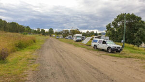 Many station sites such as at Linville and Benarkin are popular with campers enjoying the rail trail [2019]