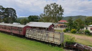 Linville Station. There are plans for the deteriorating rollingstock (2019)