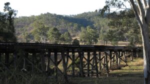 After descending the range, typical scenery at Coppermine Creek Bridge [2018]