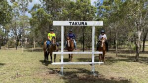 Horse riders enjoying the new path at Takura [2023]