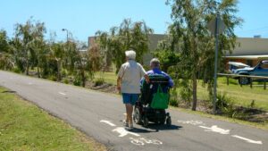 The high standard of construction in town makes the trail accessible to all members of the community (2007)
