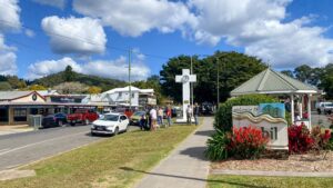 Imbil's main street features a lively market every Sunday [2024]