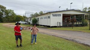 Rail trail committee members at the preferred trail head at Gargett which has space for parking [2025]