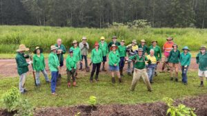 Some of the wonderful volunteers from the T4 group (Tableland, Tracks, Trails and Trees!) have worked with council to revegatate many kilometres of the rail trail [2024]