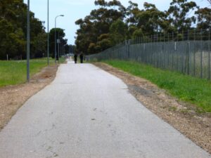 Open section of trail along the defence property [2020]