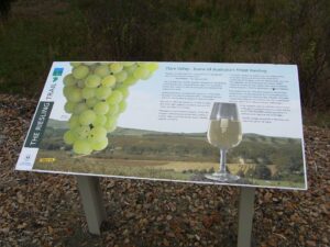 Typical interpretive sign along the rail trail, here at Watervale [2011]