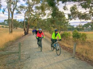Colourful riders near Penwortham [2017]