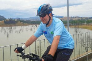 Steven Kaye 2017-1229 Jersey on Bonnie Doon bridge