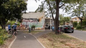 Having a break opposite Burwood Station, a good spot to start [2020]