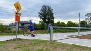 The former start of the trail at Lena Grove is now just an access point [2024]