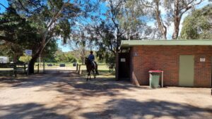 The facilities near the Merricks Equestrian Ground now include a picnic shelter [2021]