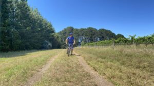 Taking a break after the climb and before the descent to Tonkins Rd [2023]