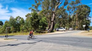 The trailhead in Red Hill is in this car park, which caters for horse floats [2021]