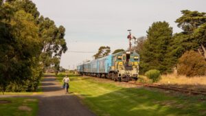 The Q Train dining service returning to its terminus at Drysdale [2021]