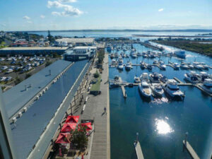 Views of Queenscliffe Port and the bay from the lookout tower [2021]