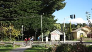 Most major road crossings have traffic lights, as here at Millgrove [2020]