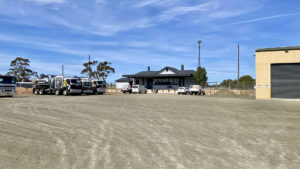 Maffra’s railway station is now the headquarters of a waste company [2025]