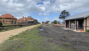 Korumburra Station area is a work in progress, with skate park to come [2025]