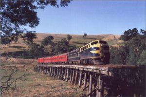 That bridge in 1979, when line had same locos as on the Bendigo run [John Dare]