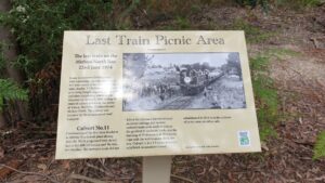 Information board at Last Train Picnic Area near Mirboo North [2019]