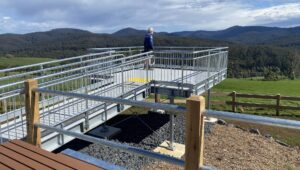 Viewing platform at Apex Lookout overlooking Tarago Reservoir [2025]