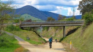 Passing the trail's exit onto Old Tallangatta Rd [2019]