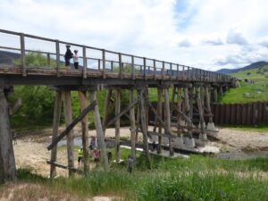 Volunteer-restored Dry Forest Creek Bridge completed the trail to Shelley [2019]