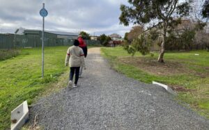 Start of the rail trail near Dyte Pde, on the northern side of Victoria St [2024]