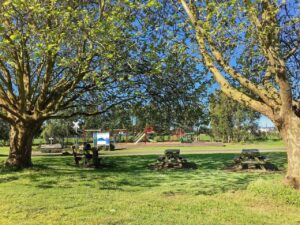 The Koroit Railway Station precinct is a great place to have a break [Andrew Lecky 2019]