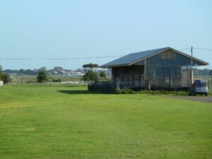 The only remaining railway structure at Port Fairy is the goods shed [2011]
